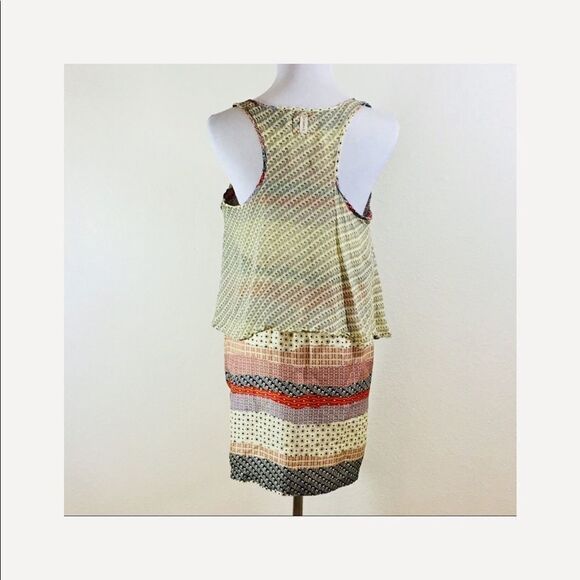 Gypsy 05 Multi Print Silk Racer Back Mini Dress Sz M - Picture 5 of 9